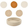 thumbnail image 2 of TIELUTT Textured Placemat for Dining Heat Washable Place Mats for Kitchen and Kitchen Table Centerpiece Plate Mates round Dining Set Table and 4 Chairs round Rubber Mat Table Dining Set for 4 Small, 2 of 6