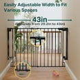 thumbnail image 4 of 29.2–43" Baby Gate for Stairs, Wall-Mounted (Drill Required), Expandable No Bottom Bar Dog Gate, Auto Close Extra Wide Walk Thru, Pet & Toddler Proof Gate, Top & Bottom of Stairways(Black), 4 of 9