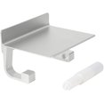 thumbnail image 4 of Accessory-Space Aluminum Wall?Mounted Roll Paper Rack Toilet Paper Holder with Phone Storage Shelf Silver, 4 of 7