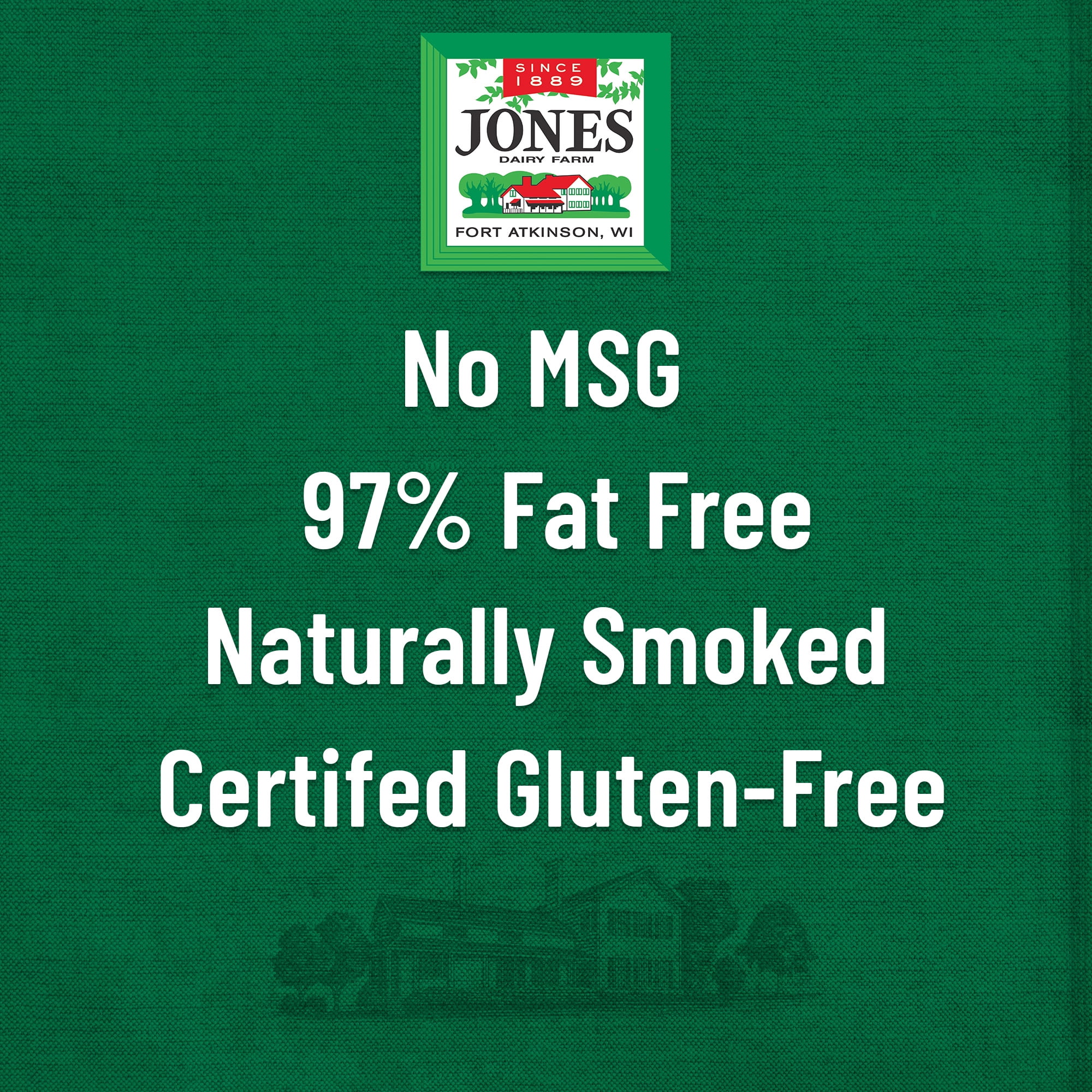 Jones Dairy Farm Hickory Smoked Canadian Pork Loin Bacon, 6 oz – No MSG, 97% Fat Free, Certified Gluten Free