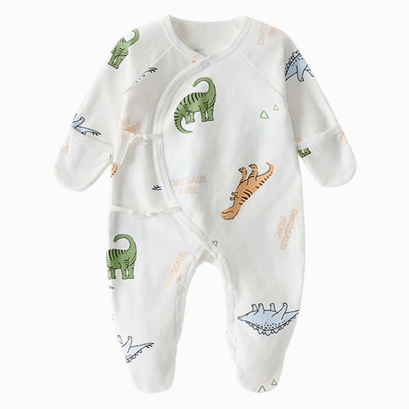 CAUYDY Newborn Boy Coming Home Outfits Baby Clothing 0 3 6 9 Months 1T 2T Preemie Long Sleeved Sleepers Infant Boys Romper Fall Winter Toddler Pajamas Light Green for Sizes Newborn