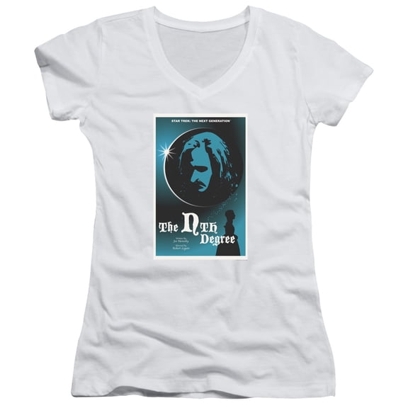 Star Trek Tng Season 4 Episode 19 Junior Women's V-Neck T-Shirt White