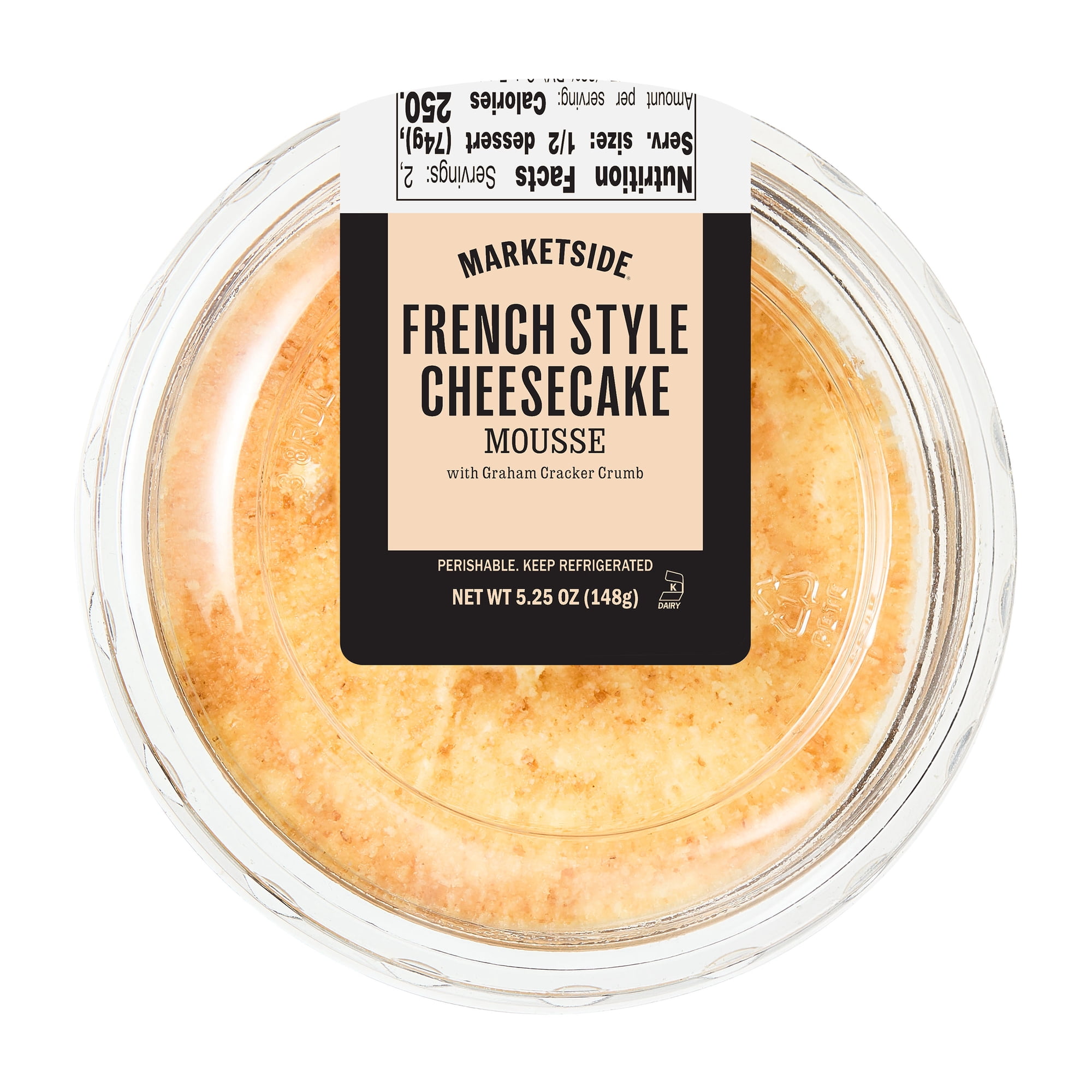 Marketside French Style Creamy Cheesecake Mousse Dessert Cup, 5.25 oz (Refrigerated)