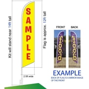 Telcel Advertising Replacement Feather Flag Banner Swooper