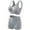 Gray, variant on skpabo 2 Piece Bra Corset Bra Women's Non-Steel Ring Gathered Non-Marking Sling Breathable Gathering Sports Underwear Set Size 8-20