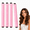 Pink, variant on 4 Pack Heatless Hair Curlers, Pink Soft Foam Hair Rollers, No Heat Curling Rods for Overnight Waves, DIY Hair Styling Tool