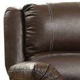 thumbnail image 4 of Leatherette Upholstered Recliner Wooden Loveseat & Split Tufted Backrest Brown, 4 of 5