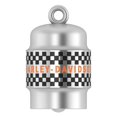 thumbnail image 2 of Harley-Davidson Racing Checkered H-D Script Motorcycle Ride Bell - Silver Finish, Harley Davidson, 2 of 2