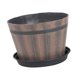thumbnail image 5 of Maceta de barril para flores, contenedor multifuncional para plantas, jardinera rústica para flores 8 pulgadas, 5 of 9