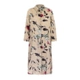 thumbnail image 5 of Fulijie Ladies Loose Long Sleeve Plaid Printed Long Shirt Style Dress With Pockets Beige, 5 of 8