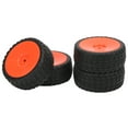 thumbnail image 2 of RC Tires, RC Drag Tires 4 PCS Concave Convex Texture Plastic Rubber  For 1/10 Flat Sports Car For Remote Control Car Red, 2 of 8