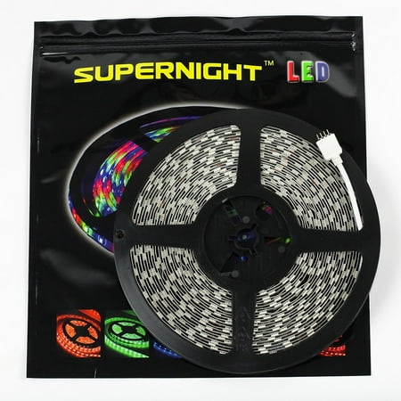 SUPERNIGHT 10m 32.8FT Color Changing Flexible LED Strip Light 5050 SMD 600 LEDs RGB Non-waterproof LED Light Strip Rope Light...