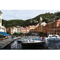 thumbnail image 2 of Saunders, Bill 14x11 Black Ornate Wood Framed with Double Matting Museum Art Print Titled - Sunrise Over Portofino, 2 of 4