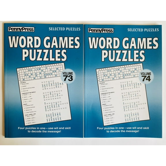 Issue numbers 73 and 74 Penny Press Word Games Puzzles Decode the message