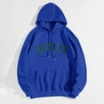 thumbnail image 5 of Blue Womens Tops Women's Long Sleeve New York Letter Printed Hoodie Hoodie Hoodie Fall Outfits for Women 2025, 5 of 5