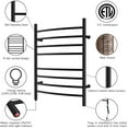 thumbnail image 4 of HEATGENE Towel Warmer 8 Bar Plug-in Curved Bath Towel Heater Towel Warmer for Bathroom Plug-in Drying Rack Matte Black, 4 of 7