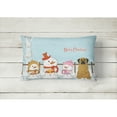 thumbnail image 2 of Carolines Treasures BB2349PW1216 Merry Christmas Carolers Mastiff Canvas Fabric Decorative Pillow, 12H x16W, multicolor, 2 of 3