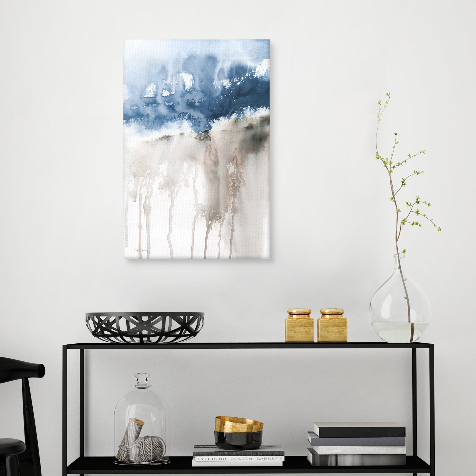 Windy Cliff 1 Blue by Carol Robinson Canvas Art Print