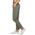 RBX Active Women's Ribbed Side Woven Ankle Pant With Pockets
