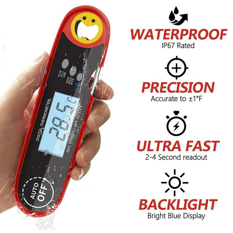 ChefsTemp Pocket Pro Instant Read Meat Thermometer for Grilling, Food, BBQ,  Kitchen Cooking, Oil Deep Frying & Candy (Iced Mango) 