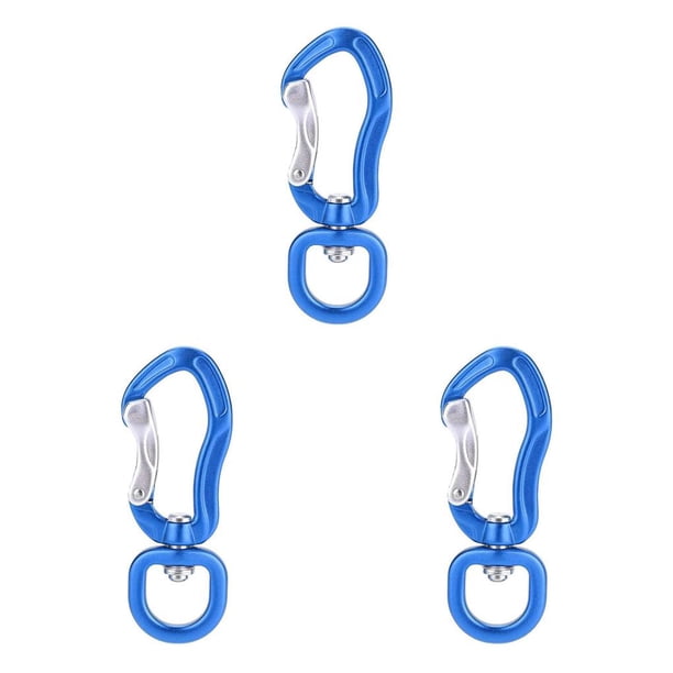 Eigraketly Mosquetón Llavero Pesca Viajar 360 grados Hamaca giratoria Ganchos Hebilla Clips Equipo al aire libre Equipo deportivo Azul Type1 NO1