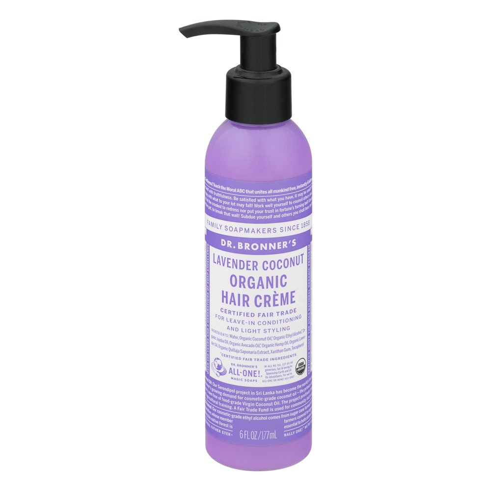 Dr. Bronner's Organic Hair Creme Lavender Coconut, 6.0 FL OZ