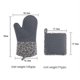 thumbnail image 3 of Juego de 4 guantes y agarraderas de silicona resistentes al calor para horno, ideales para cocinar y hornear (negro)., 3 of 3