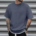 thumbnail image 2 of Men's Casual T Shirts Stylish Two Layer Design Comfortable Fabric For Everyday Wear Relaxed Fit Tees Pairing With Pants Men's Loose Fit Casual Fashion Shirt, 2 of 4