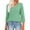 Green, variant on qolati 3/4 Length Sleeve Womens Tops Dressy Casual Lace Hollow Out Blouses Trendy V Neck T Shirts Summer Clothes Fall Outfits