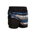 thumbnail image 3 of CASELAND Men's Swim Trunks with Compression Liner 2 in 1 Quick Dry Swimming Shorts, Black Stripes S, 3 of 8