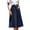 Navy, variant on TTUHYWXI Midi Skirts for Womens High Elastic Waist Pleated A Line Midi Skirt Casual Button Front Flared Skirts with Pockets (Navy, M)