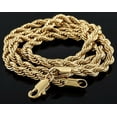 thumbnail image 4 of 4mm 14k Yellow Gold Plated Twisted Rope Chain Necklace, 22 inches, 4 of 7