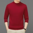 thumbnail image 2 of LIaqionyy Big and Tall Sweater for Mens Mock Turtleneck Knitted Pullover Fall Winter Basic Warm Slim Sweaters, 2 of 5