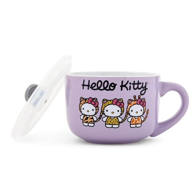 Taza para sopa Sanrio Hello Kitty Jungle Animals, 700 ml