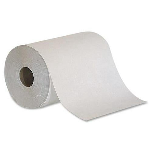 Pacific Blue Basic Hardwound Paper Towels, Continuous Roll Sheets, Bleached, 12 PK