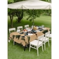 thumbnail image 3 of Blueberry Spring Leaves Outdoor Tablecloth - 60x120 Inch Rectangle Dining Table Cover, Brown Botanical Branches Waterproof Outdoor Table Cloth with Umbrella Hole & Zipper for Picnic/Patio/Party, 3 of 7