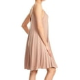 thumbnail image 4 of Anna-Kaci Womens Lace Flowy Embroidery Loose Applique Adjustable Spaghetti Strap Mini Dress Small Beige, 4 of 5