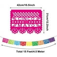 thumbnail image 3 of 2 Packs Mexican Party Banner Feet Fiesta Banner Plastic Papel Picado Banner Cinco de Mayo Dia De Los Muertos Decor Day of the Dead Decorations Mexican Fiesta Themed Party Decorations Supplies, 3 of 5