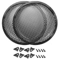 thumbnail image 5 of 2pcs 10" Speaker Waffle Grill Metal Mesh Audio Subwoofer Guard Protector Cover with Clips, Screws, 5 of 5