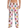 thumbnail image 2 of Kdxio Colorful Donuts Print Men's Sleep Pajama Pant Lounge Pants with Pockets, 2 of 8