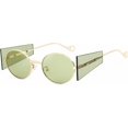 thumbnail image 1 of Gafas de sol ovaladas Heytea Fashion Retro Punk con protección lateral para hombre y mujer, de metal, UV400, estilo steampunk, hippie, discoteca, fiesta, B2825, 1 of 5