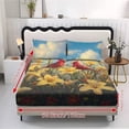 thumbnail image 5 of Jiueut Cardinal Lily Print Twin Size Bed Sheet Set of 3, Easy to Clean Bedroom Sheet Set Standard Comfortable Pillow Case for Women Men, 5 of 7