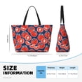 thumbnail image 4 of Xecao Hand Drawn Tomatoes for versatile beach bag for women includes zipper pockets and waterproof material, ideal for vacations and adventures., 4 of 7