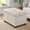 Beige, variant on PU Leather Rolling Storage Ottoman, 24" Tufted Lid with Nailhead Trim, Hidden Storage Footrest & Organizer on Caster Wheels for Living Room, Bedroom, Entryway, Orange Brown