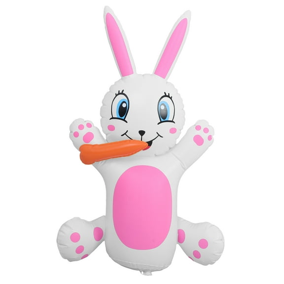 WEUVEB Multi-Color Inflatable Easter Bunny 190T Polyester Outdoor Indoor Festive Party Decoration