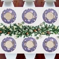 thumbnail image 6 of Coolnut Violet Pansy Floral Round Placemat Set of 6, Non-Slip Heat Resistant & Waterproof Plate Pads for Dinner Table Table Placemats, 15.4 in Home Decor Gifts, 6 of 6