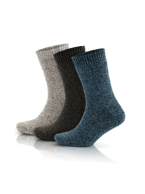 Thick Wool Socks For Women | Thermal Winter Crew Socks | 3 Pairs | Model: 2038