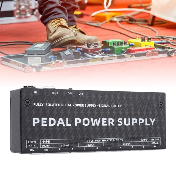 Pedal De Efectos De Guitarra Fuente De Alimentación 9 Salidas CC Aisladas USB