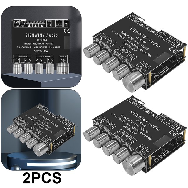 DQrwqpou Módulo Amplificador Audio 2.1 3 Canales 50WX2 100W CS8673E Compatible Con