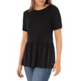 thumbnail image 3 of Wright's Womens Short Sleeve Peplum Waist Top, 3 of 6
